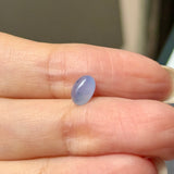 1cts Icy A-Grade Natural Floral Bluish Lavender Jadeite Oval Cabochon No.130500