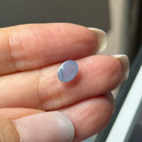 1cts Icy A-Grade Natural Floral Bluish Lavender Jadeite Oval Cabochon No.130500