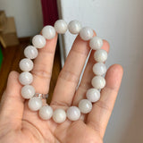 10.3mm A-Grade Natural Lilac Yellow Jadeite Beaded Bracelet No. 190529