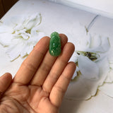 A-Grade Imperial Green Jadeite Ruyi Pendant No.170832