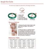 53.6mm A-Grade Natural Floral Jadeite Traditional Round Bangle No. 152168