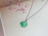 A-Grade Natural Moss On Snow Jadeite Donut No.172604