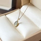 Icy A-Grade Natural Jadeite Farbella Pear Pendant No. 172838
