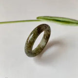 19mm A-Grade Natural Earthy Tone Jadeite Ring Band No. 161764