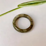 19mm A-Grade Natural Earthy Tone Jadeite Ring Band No. 161764