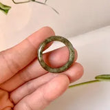 19mm A-Grade Natural Earthy Tone Jadeite Ring Band No. 161764