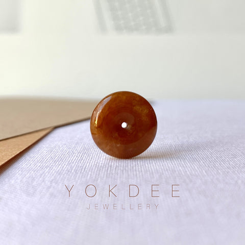 A-Grade Natural Red Jadeite Donut No.171218