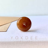 A-Grade Natural Red Jadeite Donut No.171215