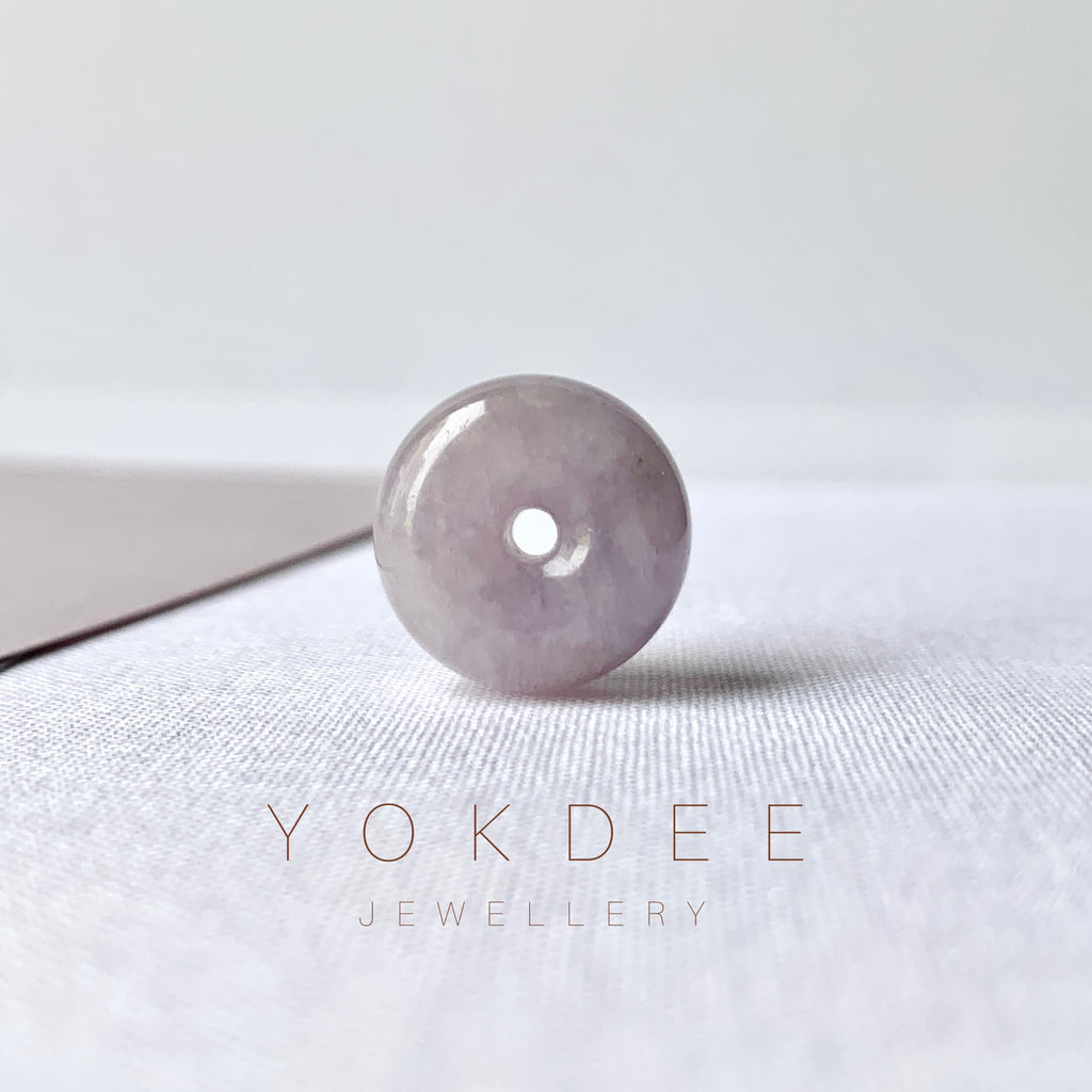 A-Grade Natural Lavender Jadeite Donut No.171198