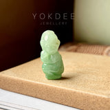A-Grade Natural Green Jadeite Monkey Pendant No.171375