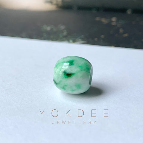 A-Grade Natural Moss On Snow Jadeite Barrel No.172234