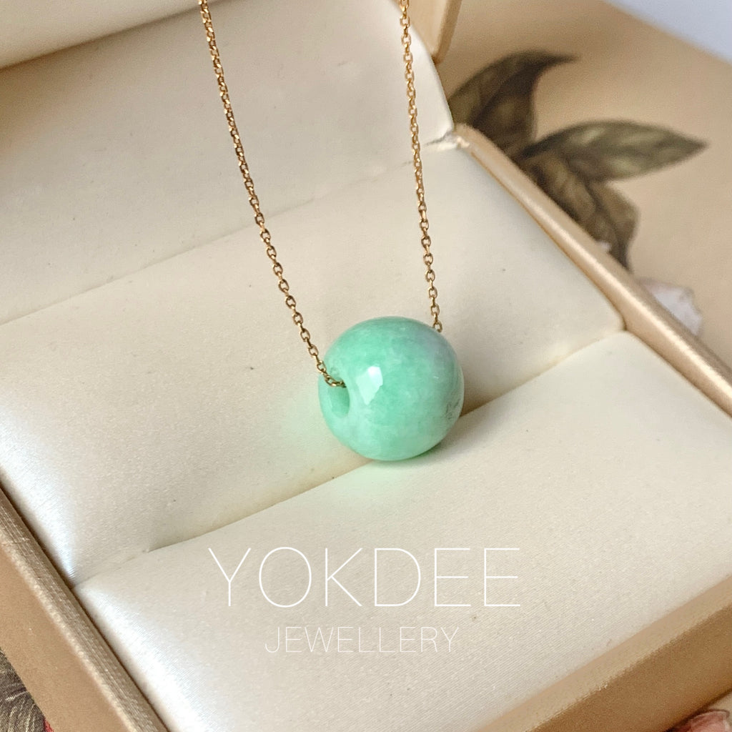 A-Grade Natural Moss On Snow Jadeite Barrel No.172829