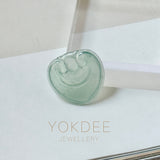 Icy A-Grade Greenish Blue Jadeite Ruyi Pendant No. 172741