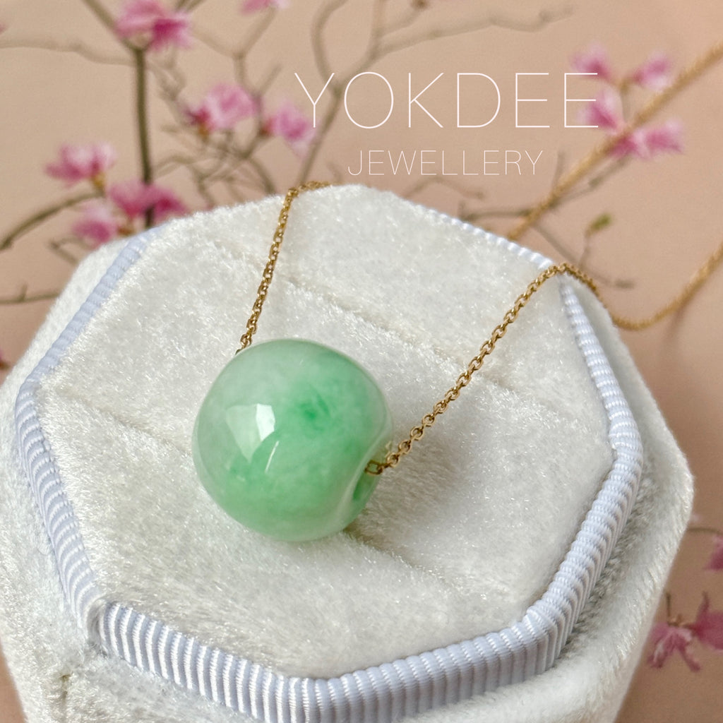 A-Grade Natural Moss On Snow Jadeite Barrel No.172832