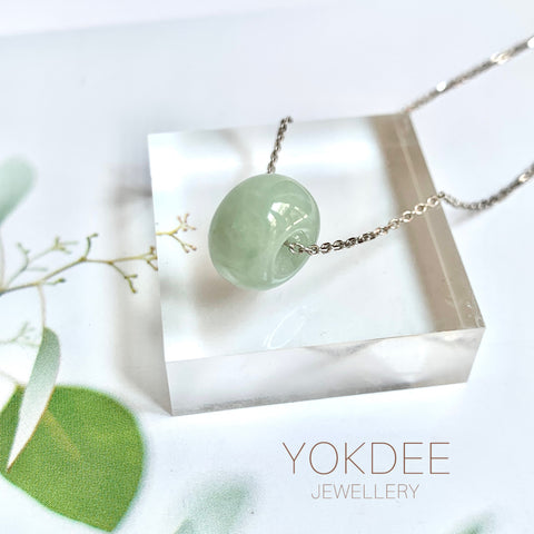 A-Grade Natural Light Green Jadeite Barrel No. 220601