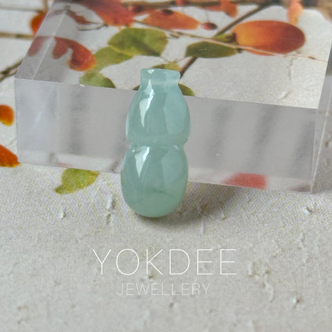 A-Grade Light Green Jadeite Hulu (Calabash) Pendant No. 172725