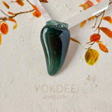 A-Grade Blue Jadeite Dragon's Tooth Pendant No. 172724