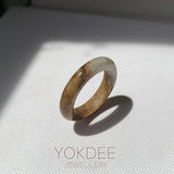 17.7mm A-Grade Natural Russet Grey Jadeite Ring Band No. 161837