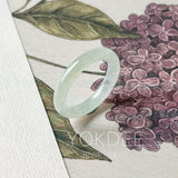 17.1mm Icy A-Grade Natural Slim Cut Jadeite Ring Band No.162683
