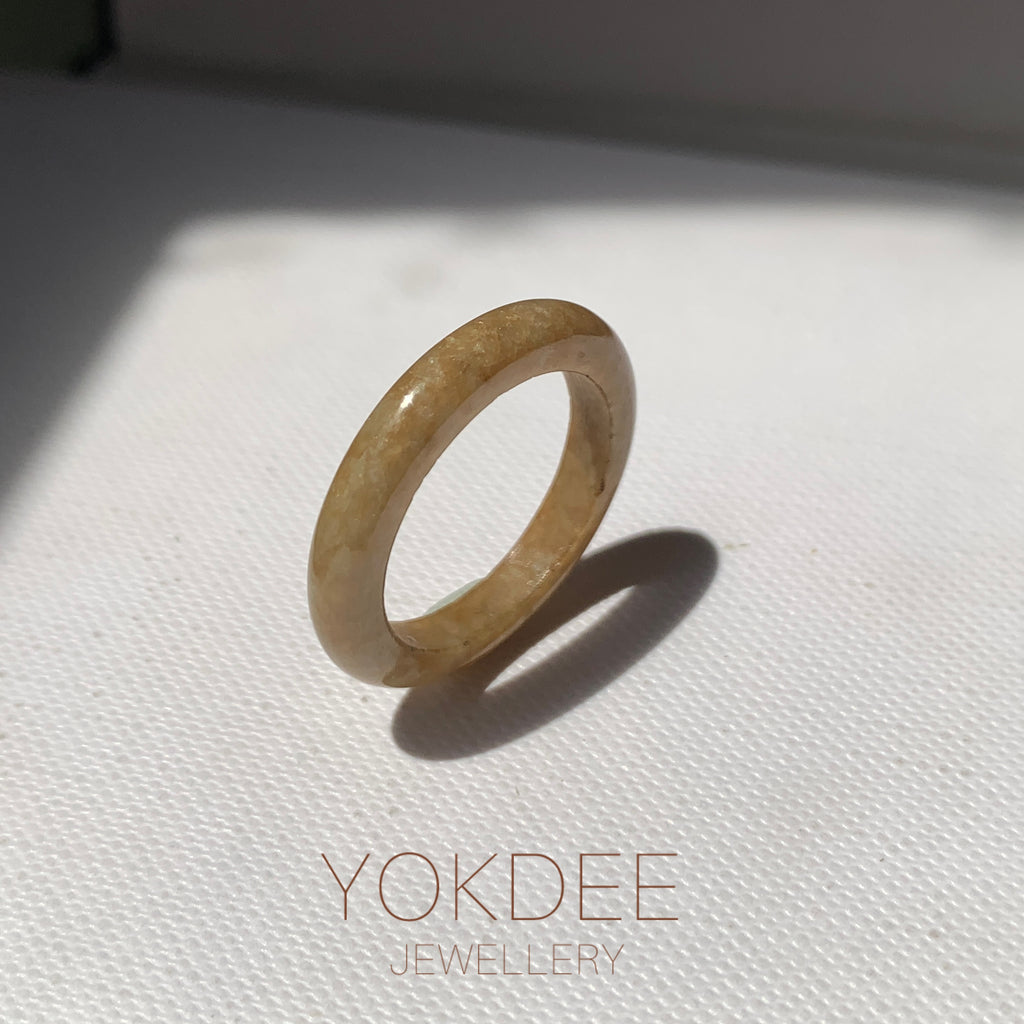 17.7mm A-Grade Natural Russet Jadeite Ring Band No. 161890