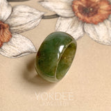 19.2mm A-Grade Natural Dark Green Jadeite Ring Band No: 161550