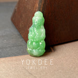 A-Grade Natural Green Jadeite Goddess of Mercy Pendant No.171153