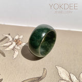 19.3mm A-Grade Natural Dark Green Jadeite Ring Band No: 161568
