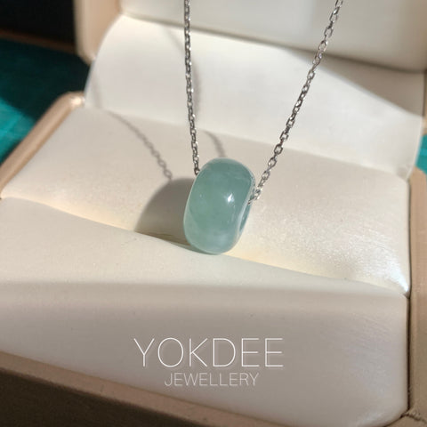A-Grade Natural Bluish Green Jadeite Barrel No.172700