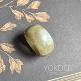 19.2mm A-Grade Natural Yellowish Green Jadeite Ring Band No: 161668