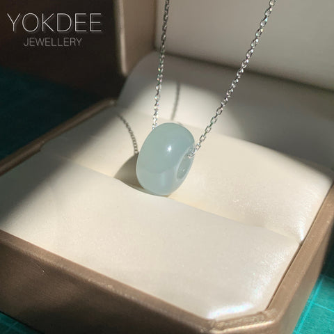 A-Grade Natural Light Bluish Green Jadeite Barrel No.172702