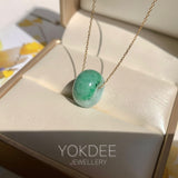A-Grade Natural Imperial Green Floral Jadeite Barrel No.172705