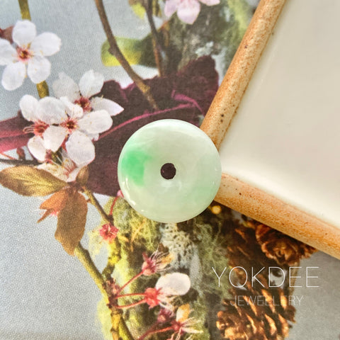 A-Grade Natural Moss On Snow Jadeite Donut No.172503