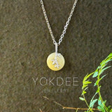 A-Grade Yellow Jadeite Donut Bamboo Pendant No.172780