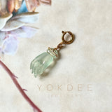 Icy A-Grade Natural Jadeite Hand with Pearl Charm No.170713