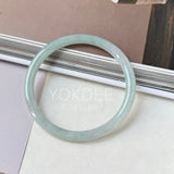 58.3mm A-Grade Natural Light Green Lavender Jadeite Traditional Round Slim Cut Bangle No. 152132
