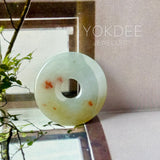 A-Grade Natural Tri-Colour Jadeite Donut No. 172751
