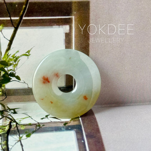A-Grade Natural Tri-Colour Jadeite Donut No. 172751