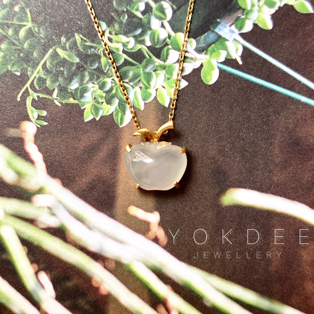 Icy A-Grade Natural Jadeite Apple Pendant No.170714