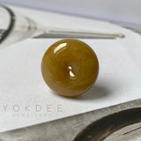 A-Grade Natural Yellow Jadeite Donut No.220692