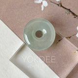 Icy A-Grade Natural Blue Green Jadeite Donut No.172789