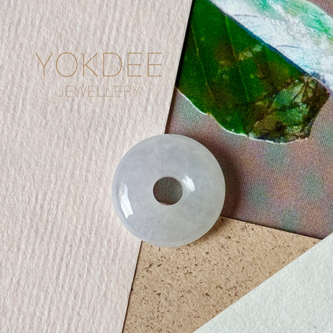 A-Grade Natural Light Lavender Jadeite Bagel Piece No. 172961