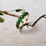 16.2mm Icy A-Grade Natural Imperial Green Jadeite Colour Galore Ring No.162621