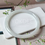 57.6mm A-Grade Natural Lilac Green Jadeite Traditional Round Slim Cut Bangle No. 152221