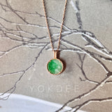 A-Grade Moss On Snow Jadeite Pendant (Moonlight) No.172144
