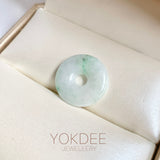 A-Grade Natural Moss On Snow Jadeite Donut No.172799