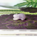 A-Grade Natural Lavender Jadeite Rat Pendant No.172205