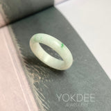 17.3mm A-Grade Natural Light Green Jadeite Ring Band No: 161873
