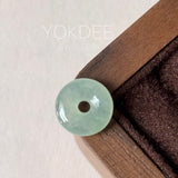 A-Grade Natural Green Jadeite Bagel Piece No. 172956