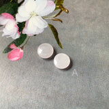 A-Grade Natural Pink Jadeite Round Cabochon Pair No. 130303