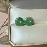 A-Grade Natural Imperial Green Jadeite Donut Pair No.180855